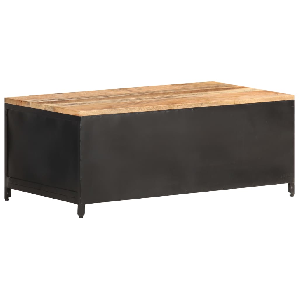 Sofabord 90x50x37 cm Groft mango massivt træ