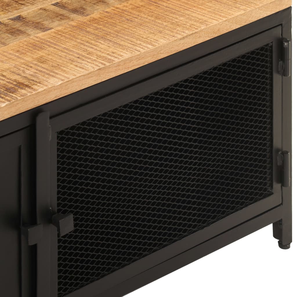 Sofabord 90x50x37 cm Groft mango massivt træ
