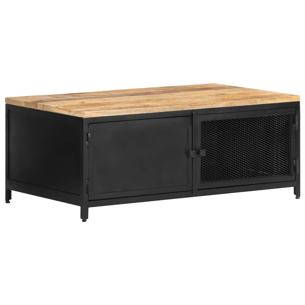 Sofabord 90x50x37 cm Groft mango massivt træ