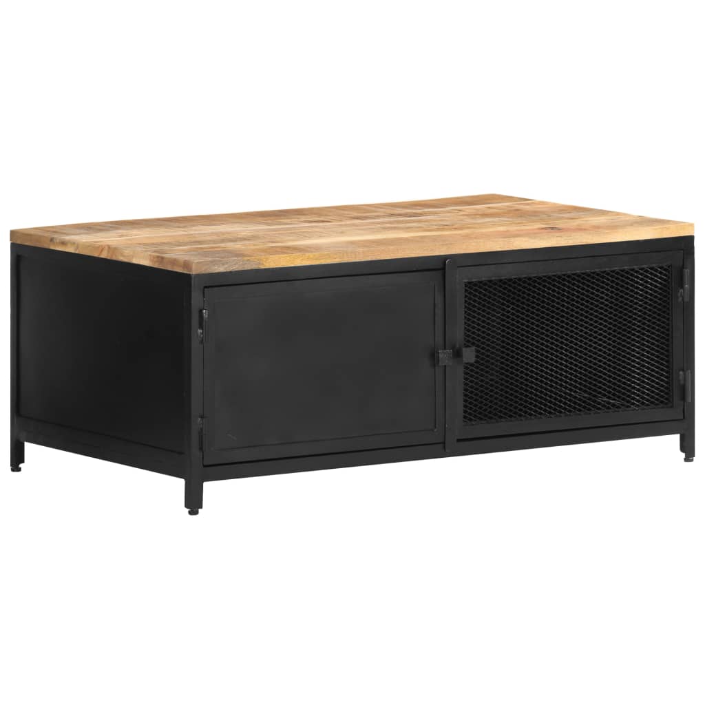 Sofabord 90x50x37 cm Groft mango massivt træ