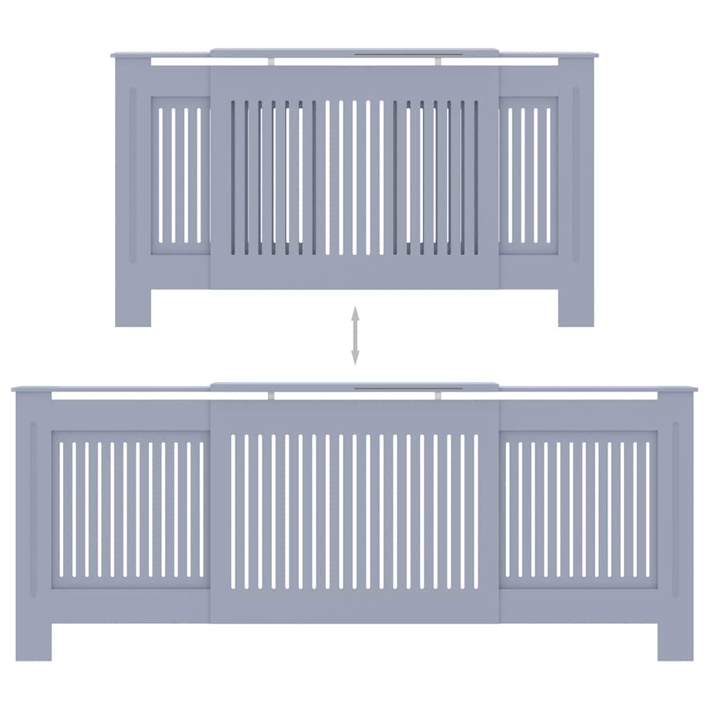 MDF Heizkörperverkleidung Grau 205 cm