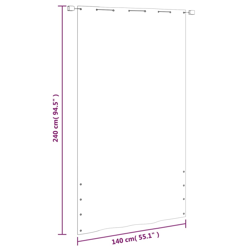 Balcony Privacy Screen Lysegrøn 140x240 cm Oxford Stof