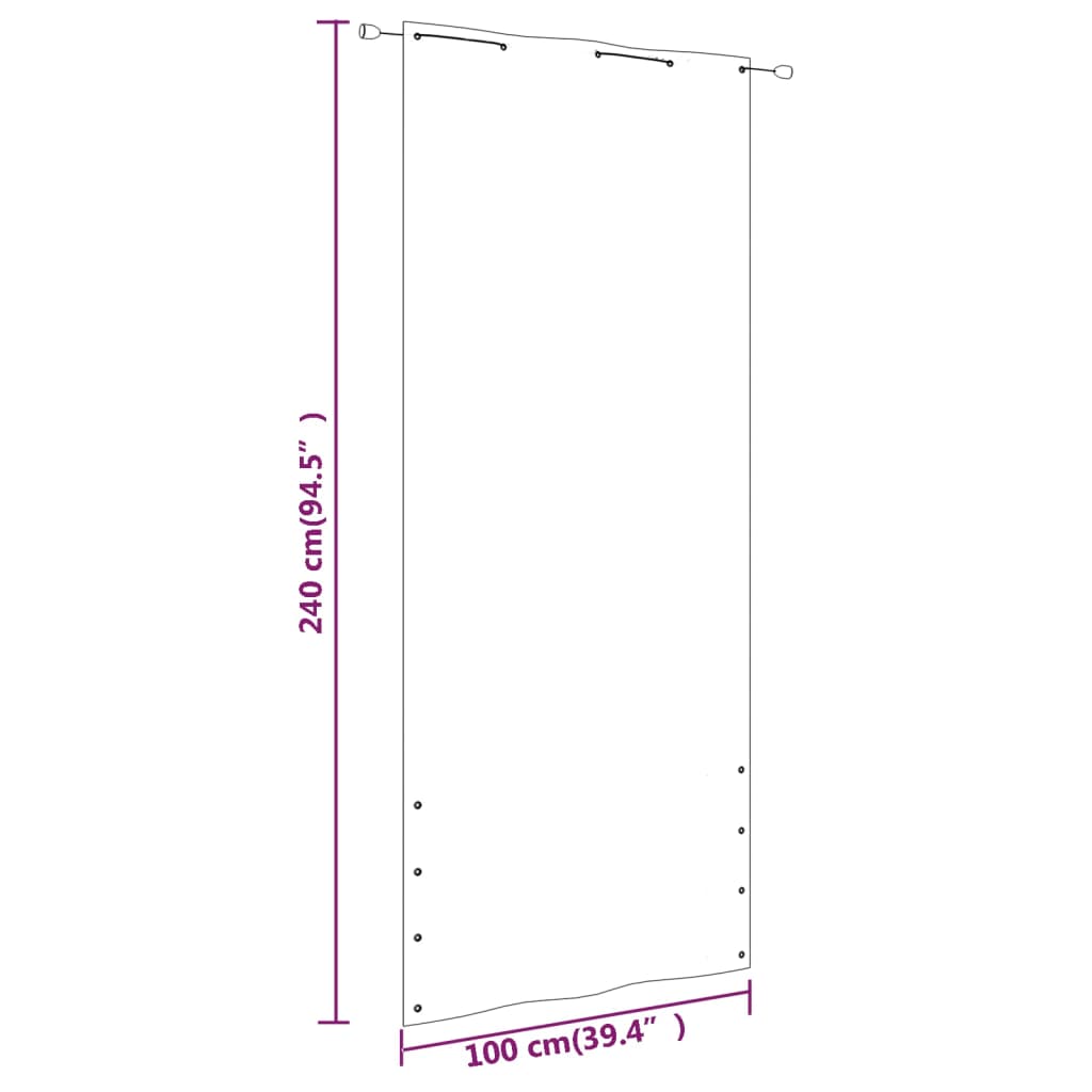Balcony Privacy Screen Blue 100x240 cm Oxford Stof