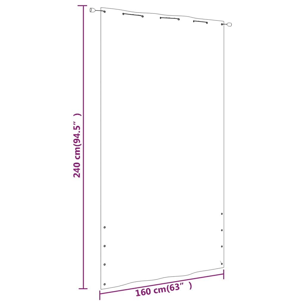 Balcony Privacy Screen Blue 160x240 cm Oxford Stof