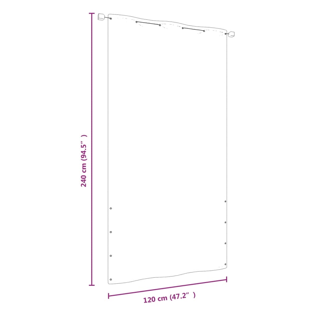Balcony Privacy Screen Rød 120x240 cm Oxford Stof