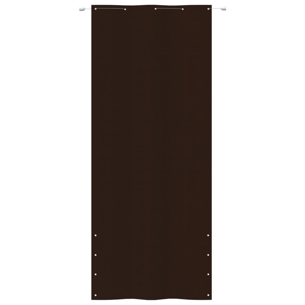 Balcony Privacy Screen Brun 100x240 cm Oxford Stof
