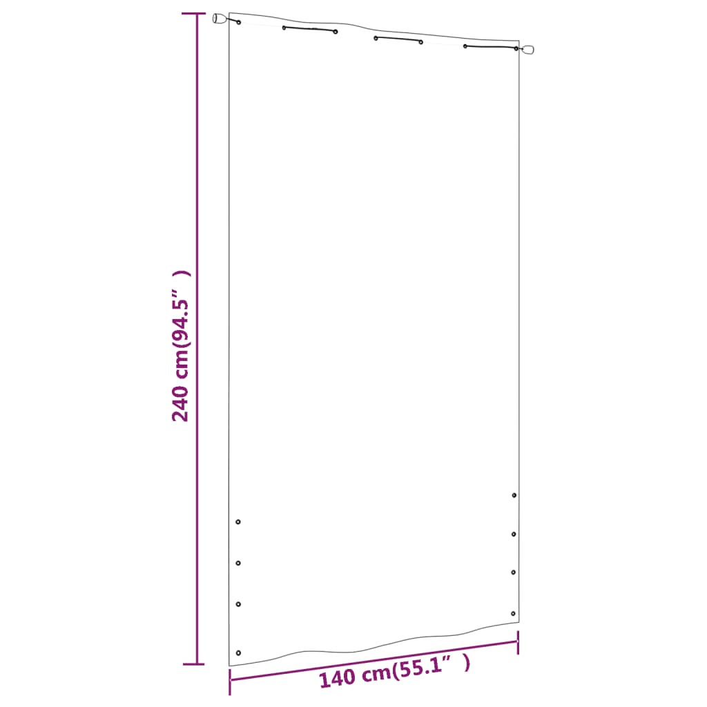 Balcony Privacy Screen Gul og Orange 140x240 cm Oxford Stof