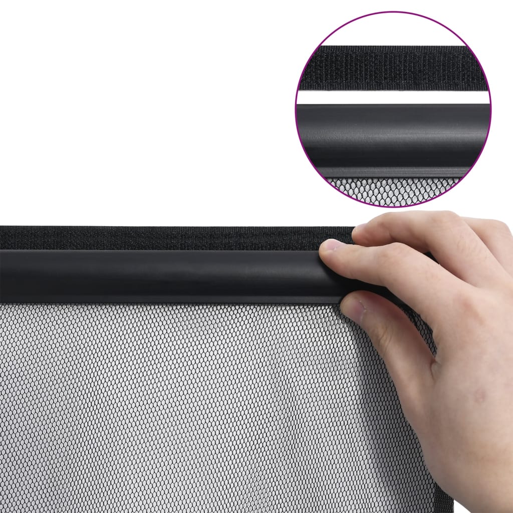 Insektskærm til døre Sort 100x220 cm Polyester