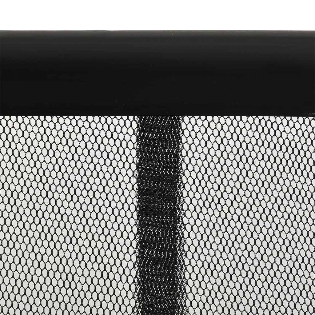 Insektbeskyttelse til døre 10-stk. Netgardin Sort 240x240 cm