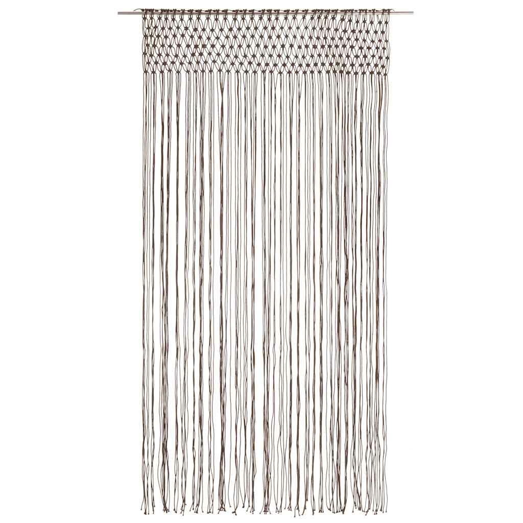 Makramee Vorhang Taupe 140x240 cm Baumwolle