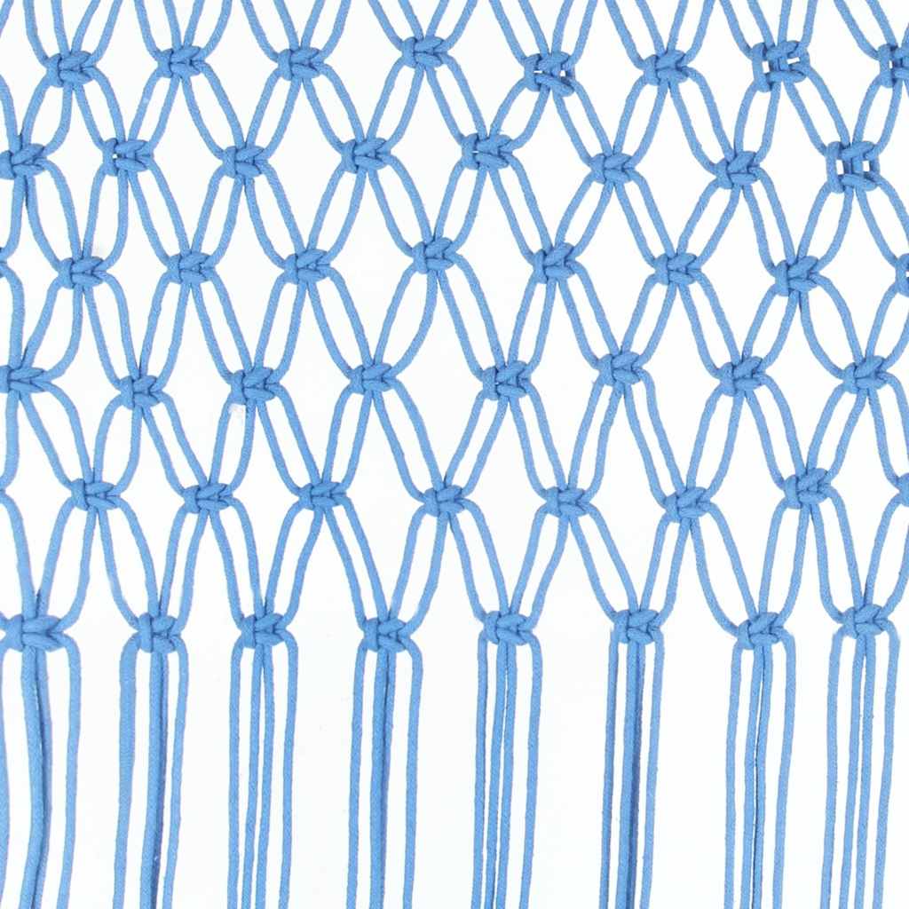 Makramee Vorhang Blau 140x240 cm Baumwolle