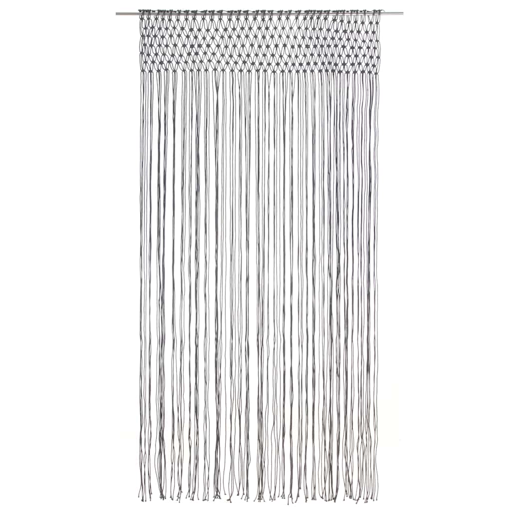 Makramee Vorhang Anthrazit 140x240 cm Baumwolle