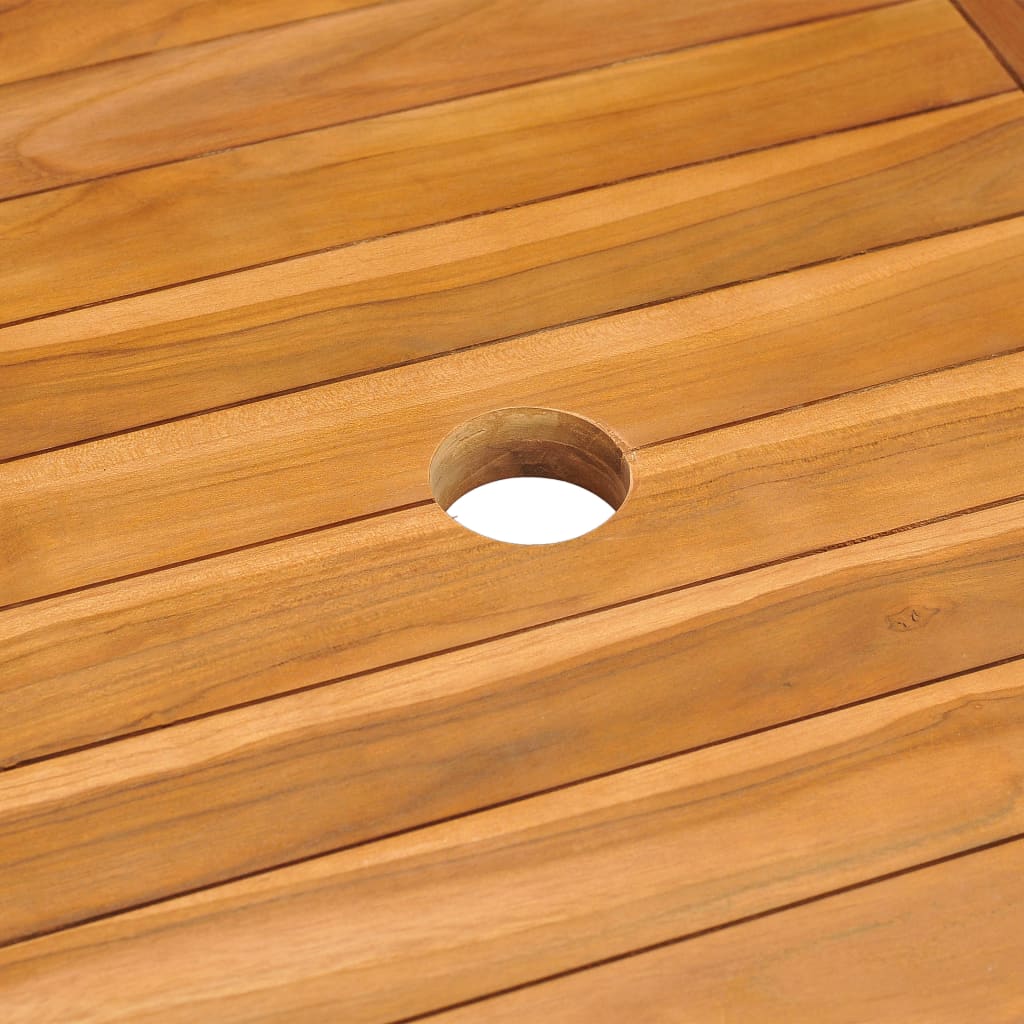 Havebord 150x90x75 cm massivt teaktræ