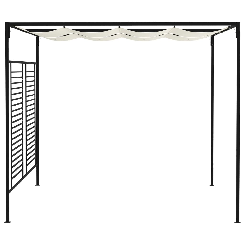 Pavillon mit Ausziehbarem Dach 3x4x2,3 m Cremeweiß 180 g/m²