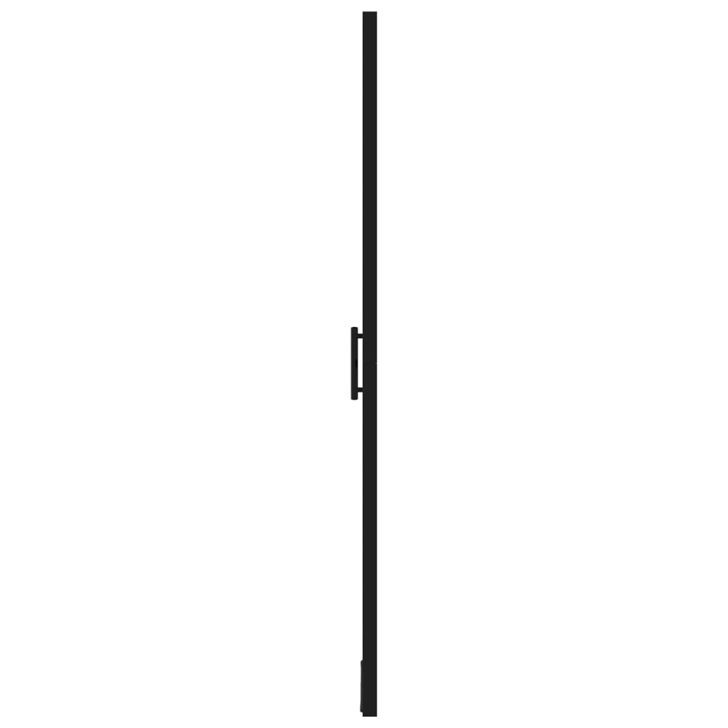 Brusedør hærdet glas 81x195 cm sort