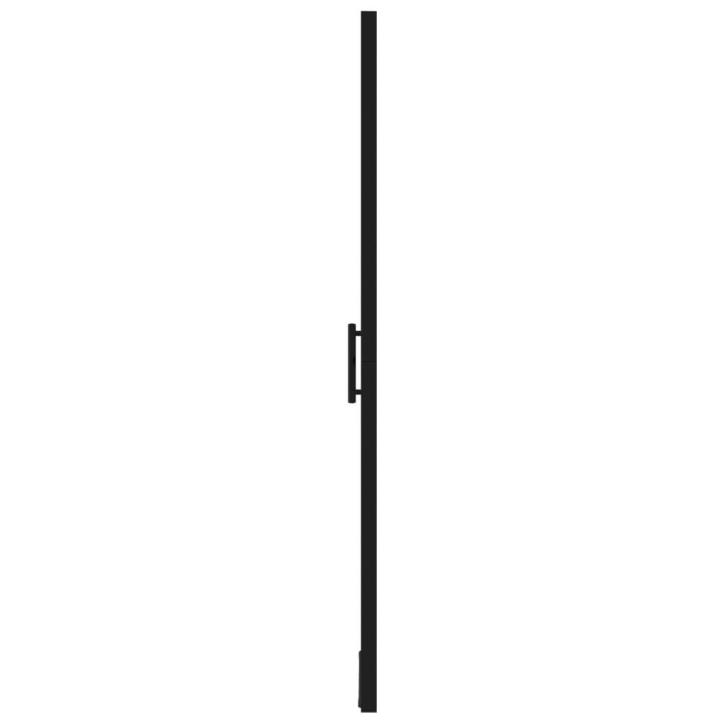 Brusedør hærdet glas 100 x 178 cm sort