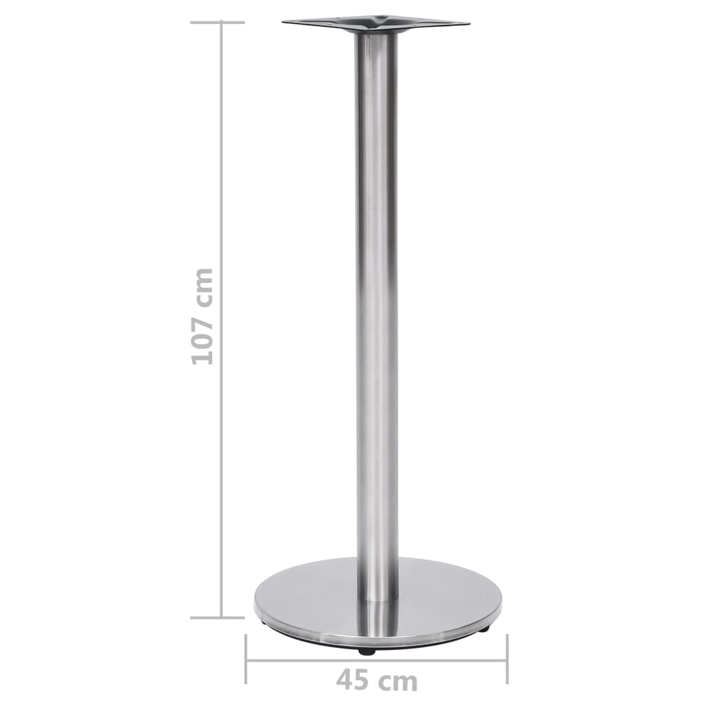 Bistrotisch-Gestell Silbern Ø45x107 cm Edelstahl
