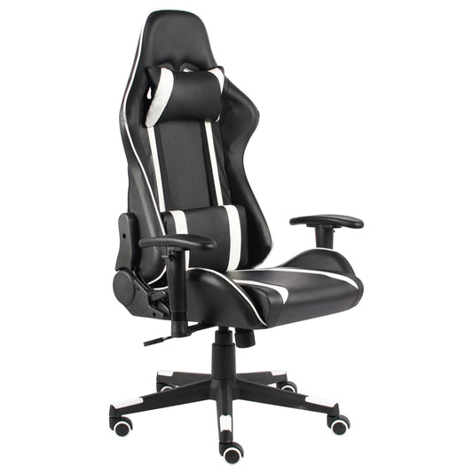 Gaming stol drejelig hvid PVC