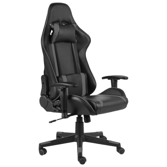 Gaming Stol Drejelig Grå PVC