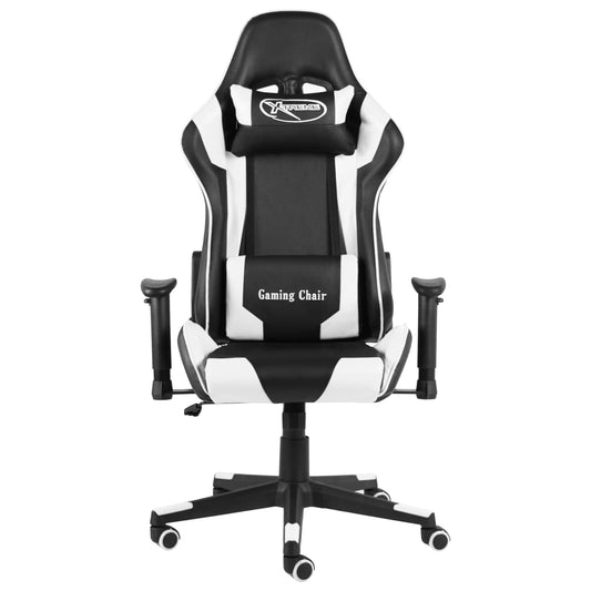 Gaming stol drejelig hvid PVC