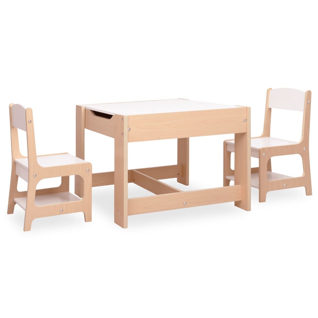Børnebord med 2 stole MDF
