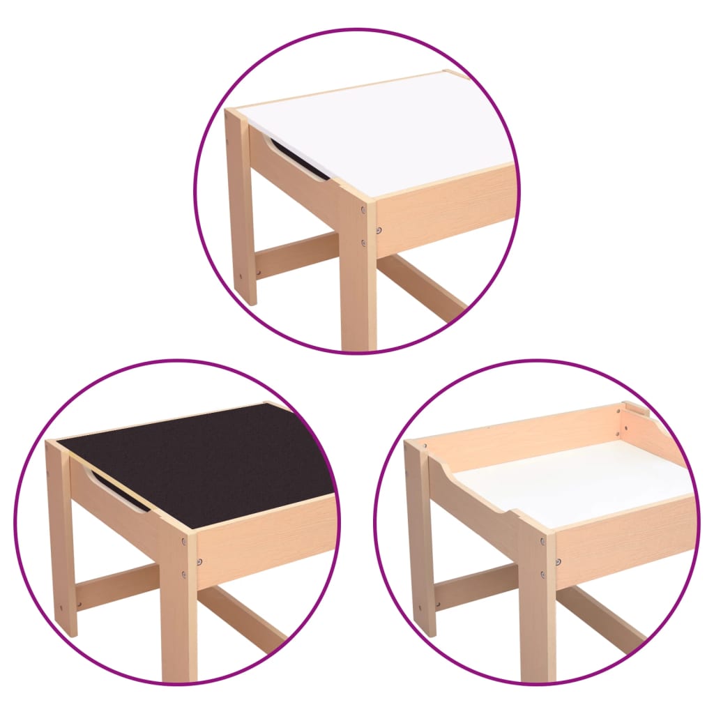 Børnebord med 2 stole MDF