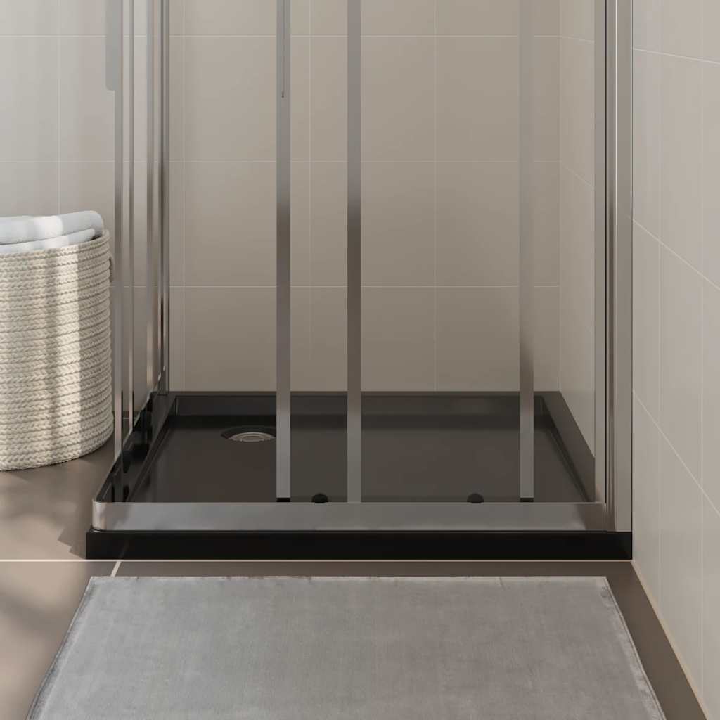 Duschtasse ABS Quadratisch Schwarz 80x80 cm