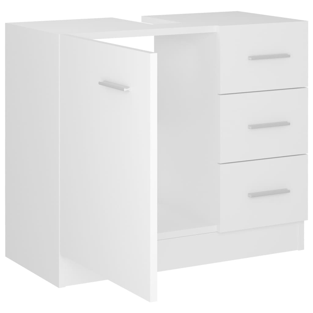 Håndvask Skab Hvid 63x30x54 cm Træ Materiale