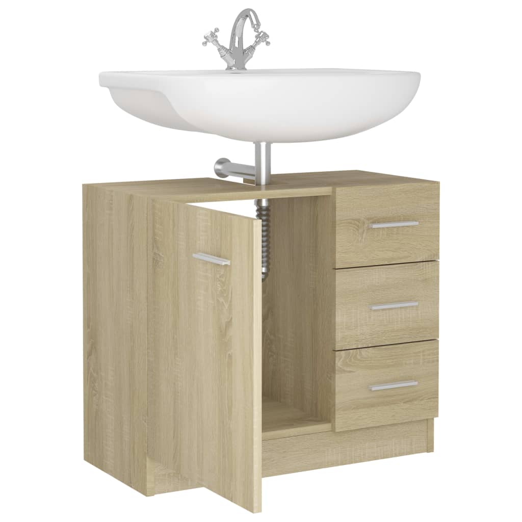 Håndvask underskab Sonoma eg 63x30x54 cm træmateriale