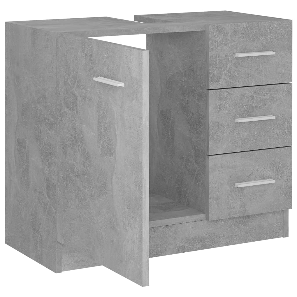 Håndvask underskab betongrå 63x30x54 cm træmateriale