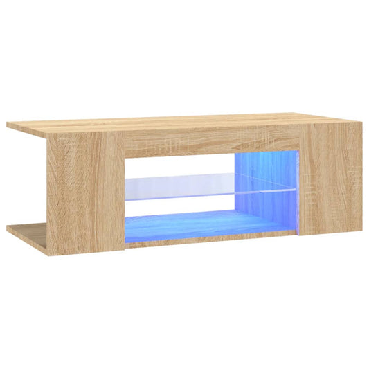 TV-Schrank mit LED-Leuchten Sonoma-Eiche 90x39x30cm