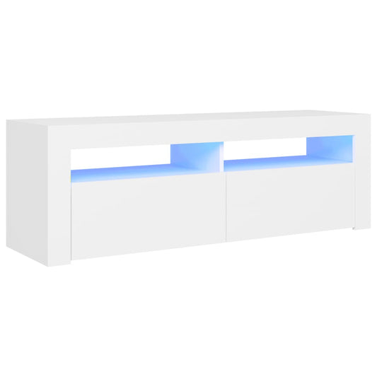 TV-Schrank mit LED-Leuchten Weiß 120x35x40 cm