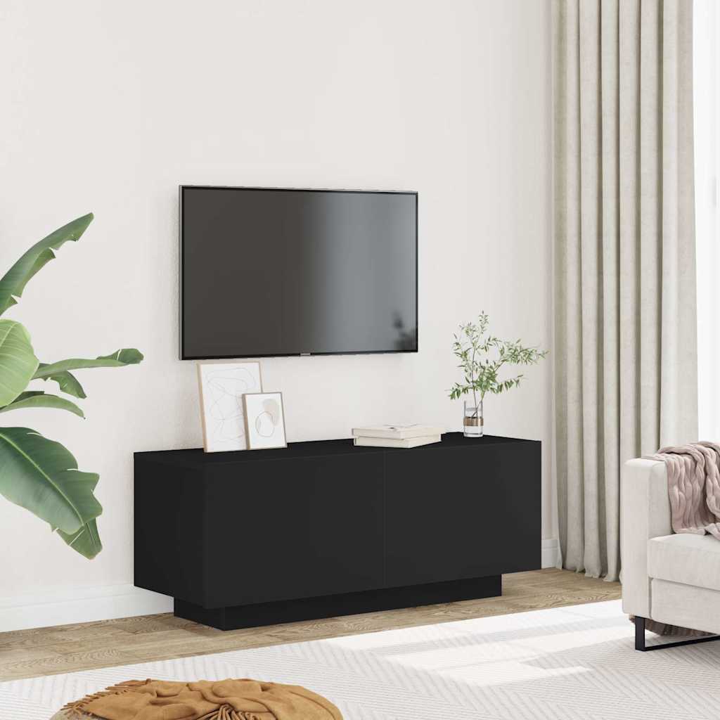 TV-skab Sort 100x35x40 cm Træ Materiale