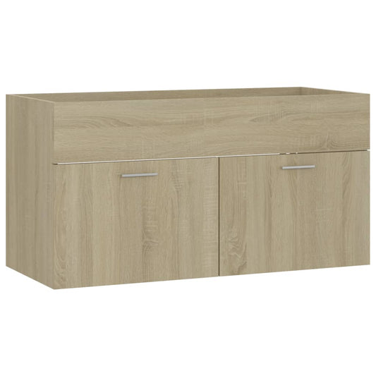 Waschbeckenunterschrank Sonoma-Eiche 90x38,5x46cm Holzwerkstoff