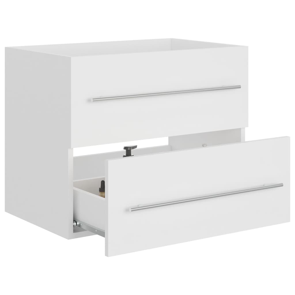 Håndvask Skab Hvid 60x38,5x48 cm Træ Materiale