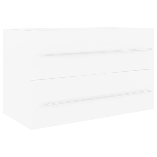 Waschbeckenunterschrank Weiß 80x38,5x48 cm Holzwerkstoff