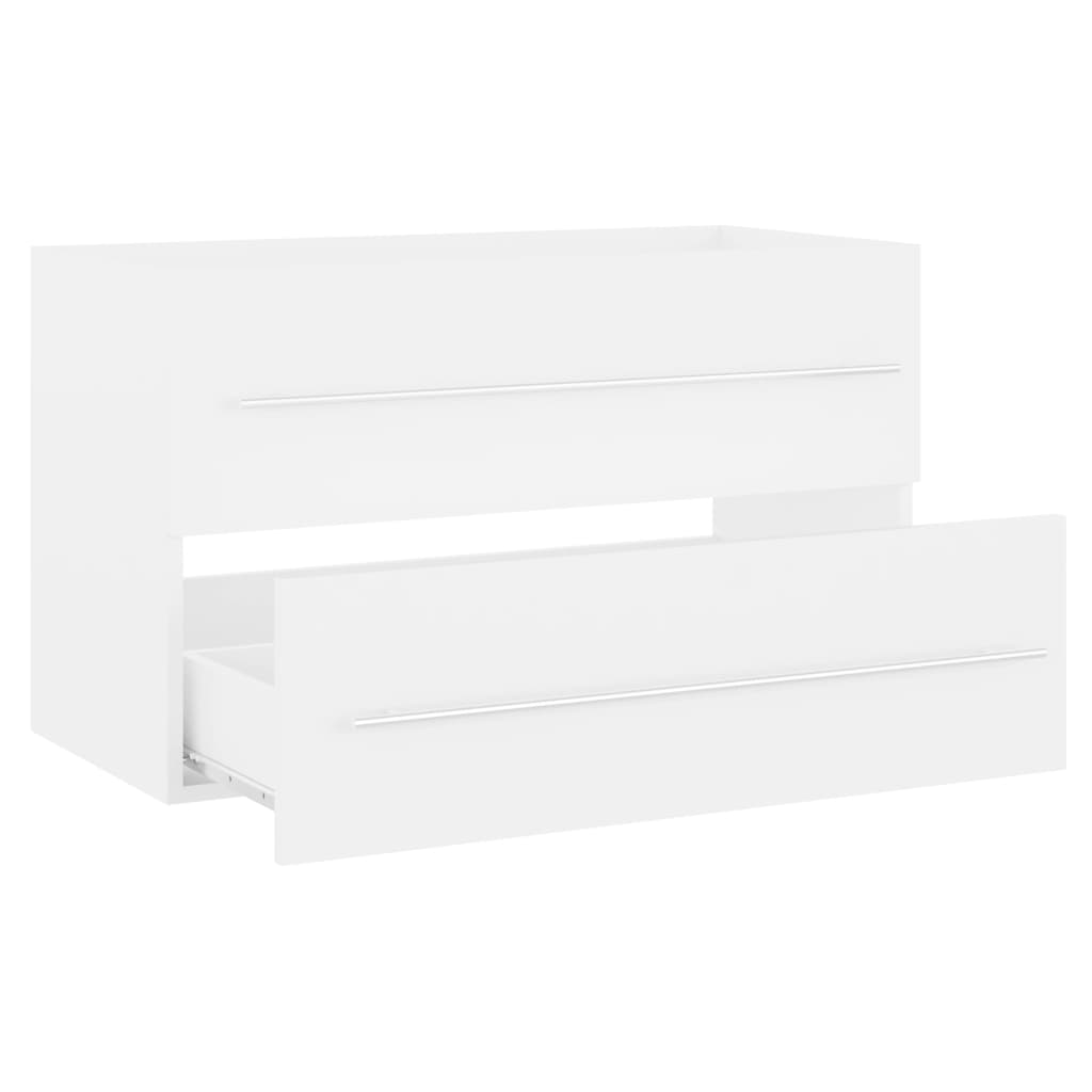 Håndvask Skab Hvid 80x38,5x48 cm Træ Materiale