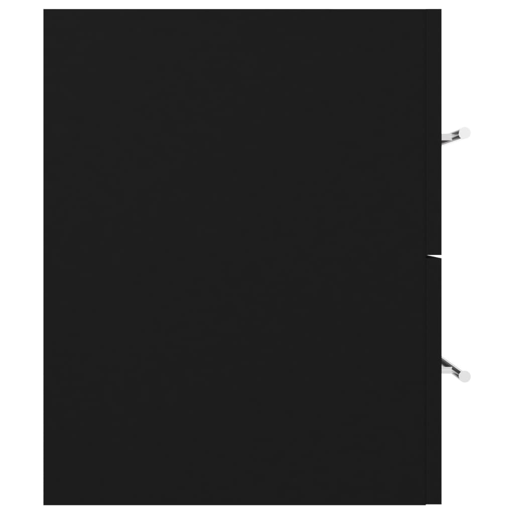 Håndvask Skab Sort 100x38,5x48 cm Træ Materiale