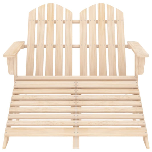 Adirondack-Gartenbank 2-Sitzer mit Fußteil Tannenholz