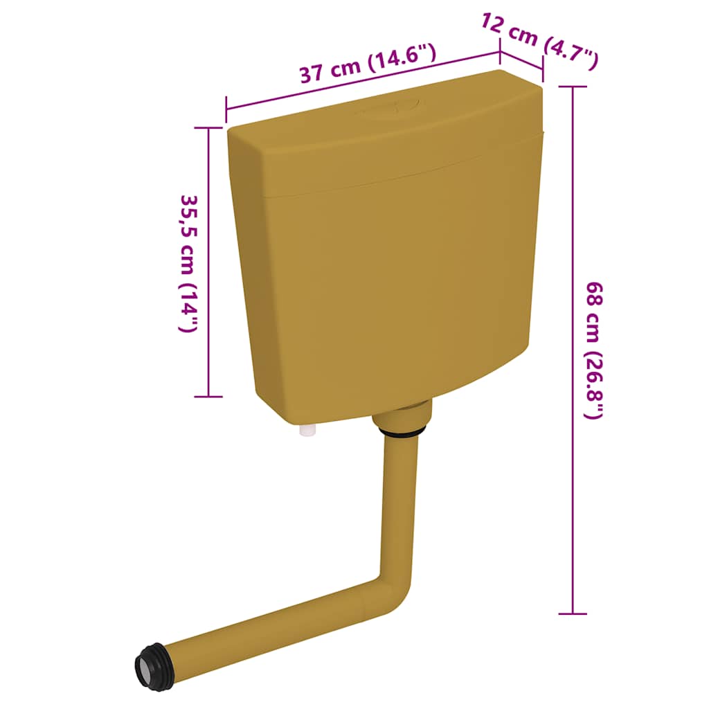 Spülkasten Wasserzulauf Unten 3/6 L Curryfarben