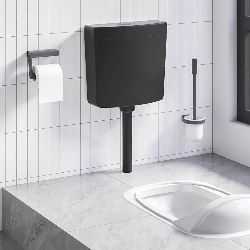 Spülkasten Wasserzulauf Unten 3/6 L Schwarz