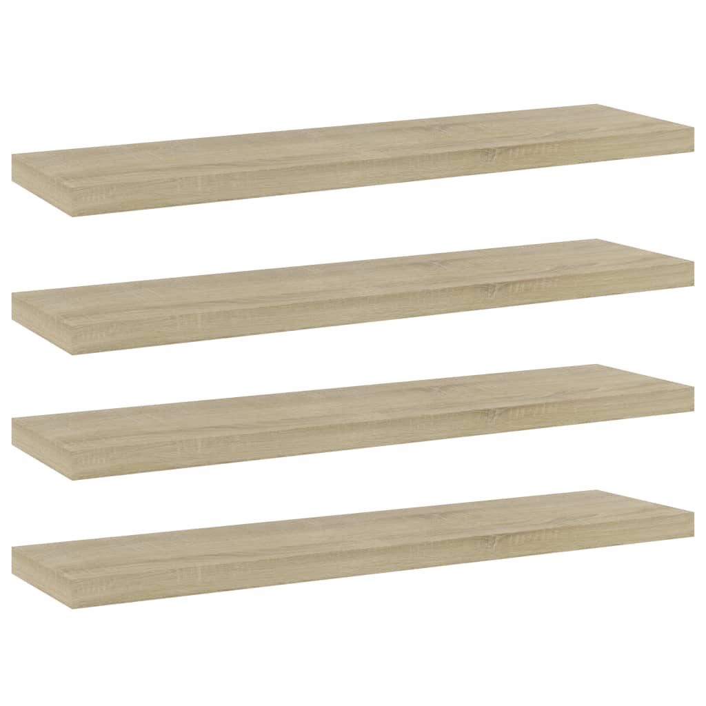 Bücherregal-Bretter 4 Stk. Sonoma-Eiche 40x10x1,5 cm