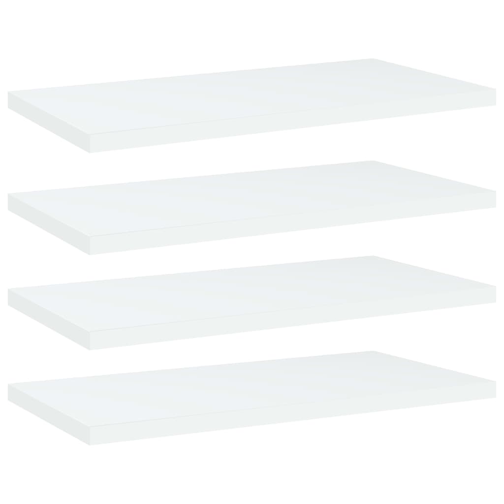 Bücherregal-Bretter 4 Stk. Weiß 40x20x1,5 cm Holzwerkstoff