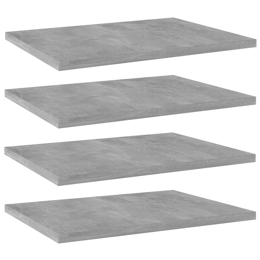 Bücherregal-Bretter 4 Stk. Betongrau 40x30x1,5 cm Holzwerkstoff