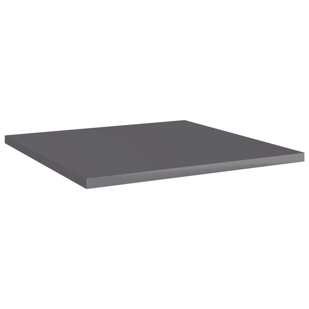 Bücherregal-Bretter 8 Stk. Hochglanz-Grau 40x40x1,5 cm