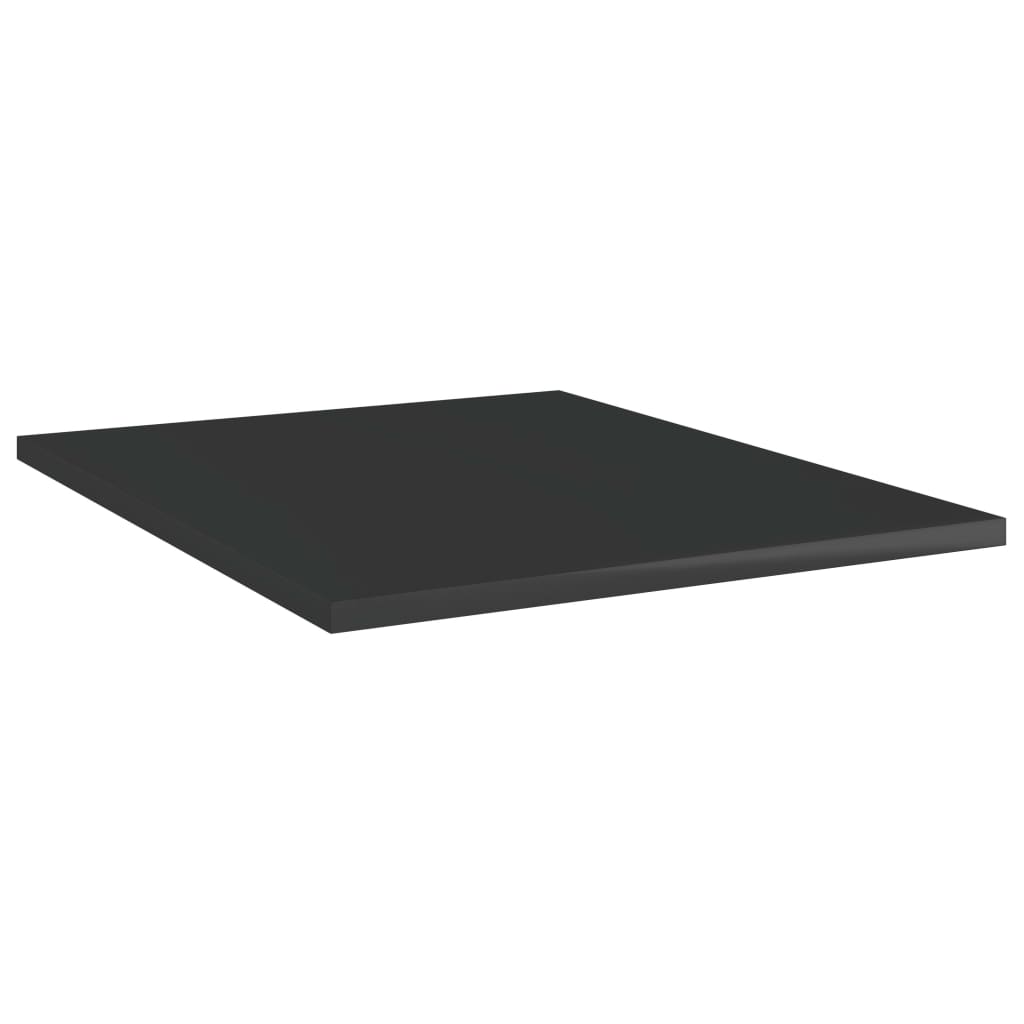 Bücherregal-Bretter 8 Stk. Hochglanz-Schwarz 40x50x1,5 cm