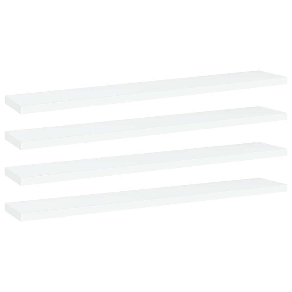 Bücherregal-Bretter 4 Stk. Weiß 60x10x1,5 cm Holzwerkstoff