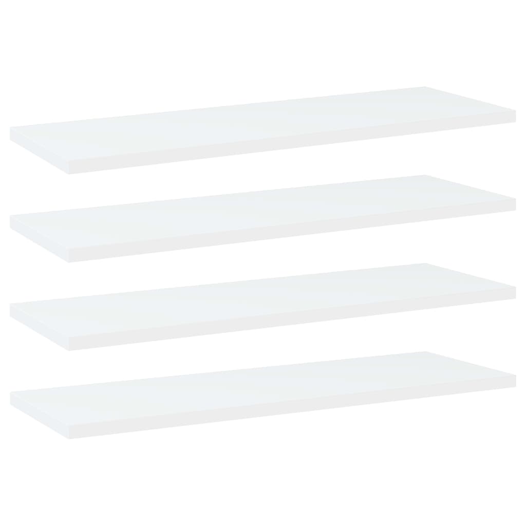 Bücherregal-Bretter 4 Stk. Weiß 60x20x1,5 cm Holzwerkstoff