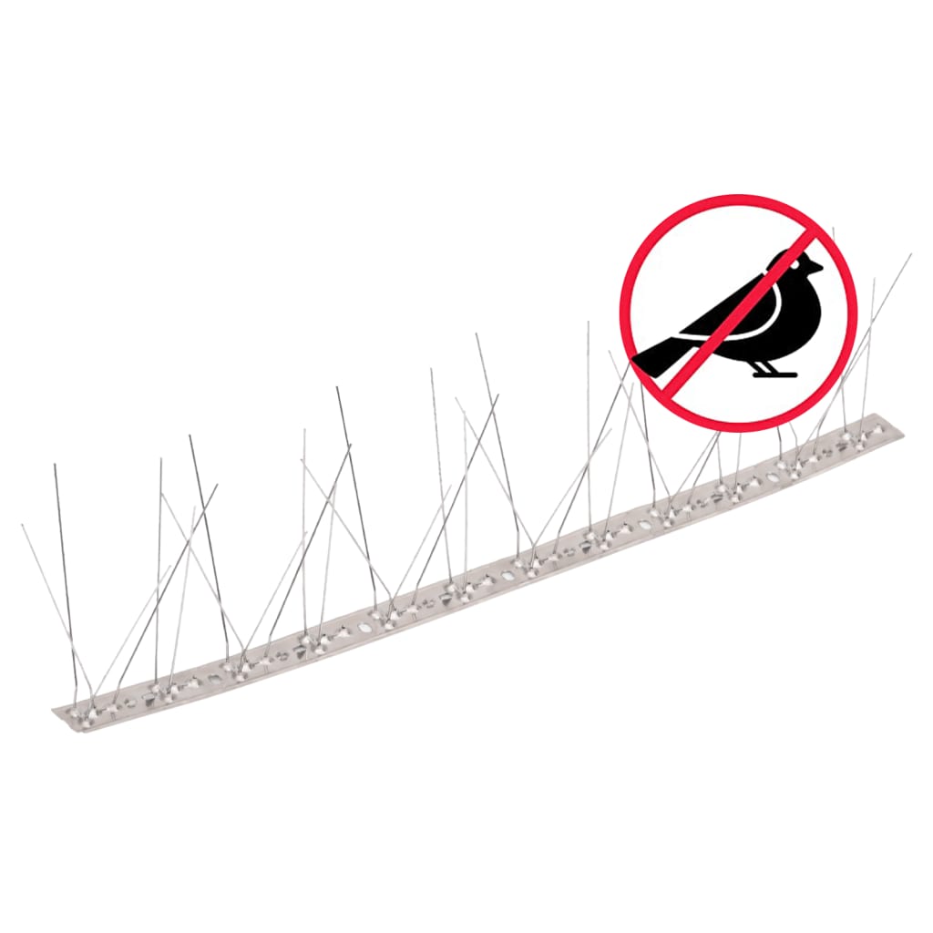 20-tlg. Taubenabwehr Spikes-Set Edelstahl 10 m 5-reihig