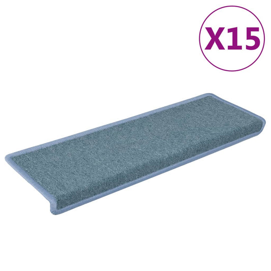 Stufenmatten 15 Stk. 65x21x4 cm Seeblau Rechteckiger Rand